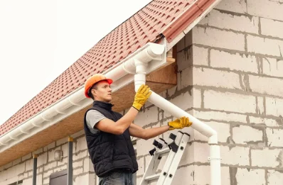 Pose et remplacement de gouttières à Couvertoirade